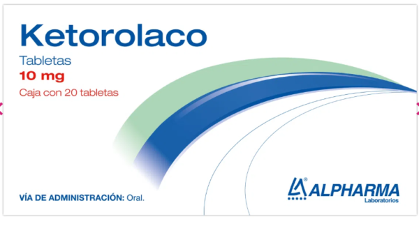 Ketorolaco 10mg c/10 tabletas alpharma
