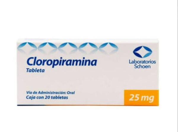 Cloropiramina 25mg Con 20 Tabletas Lab Schoen