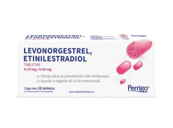 Levonorgestrel Etinilestradiol .15mg/.03mg Con Tableta 21 Tabletas Lab Perrigo