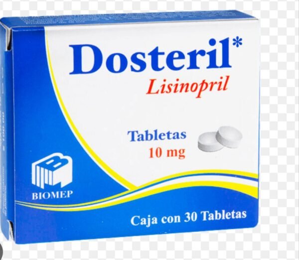 Dosteril Lisinopril 10mg Con 30 Tabletas Lab Biomep