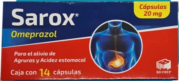 Sarox Omeprazol 20mg Con 14 Capsulas Lab Biomep
